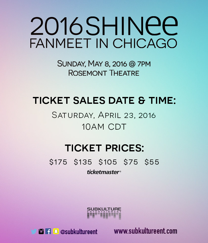 SHINee Ticket Sales Date & Prices