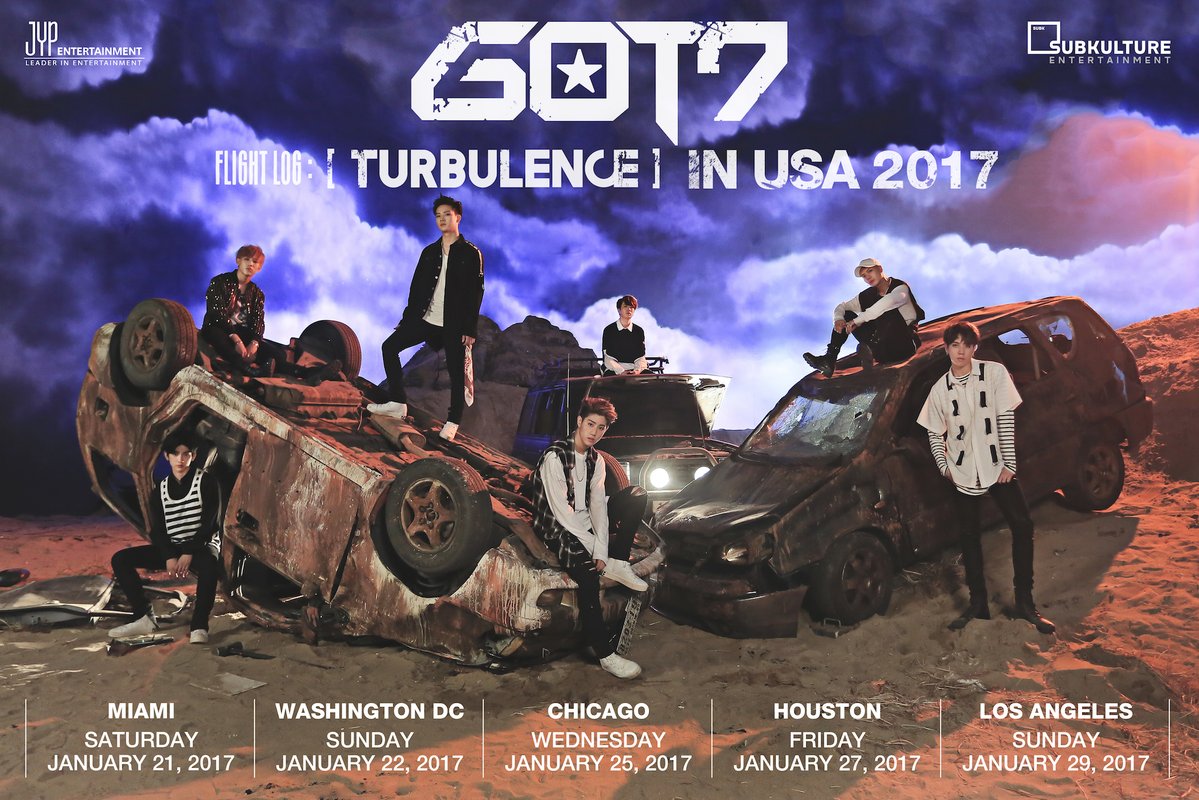 SubKulture Entertainment Present GOT7 Flight Log: Turbulence in USA 2017