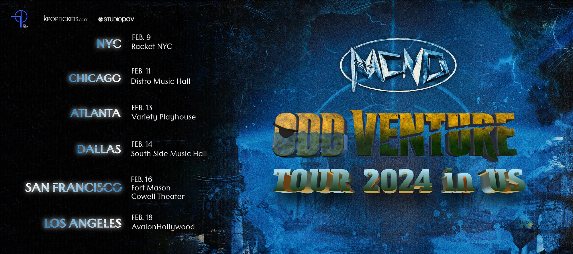 MCND “Odd Venture” 2024 U.S. Tour MCND odd venture concert promo